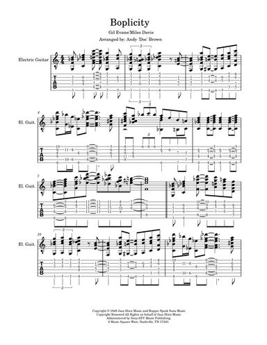 Boplicity (be Bop Lives) (arr. Andy 'Doc' Brown)
