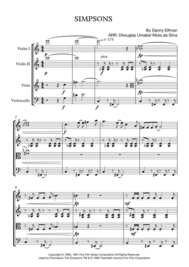 Theme From The Simpsons (arr. Dhouglas Umabel Mota da Silva)