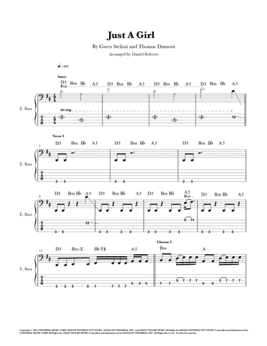 Just A Girl (arr. Daniel Roberts)