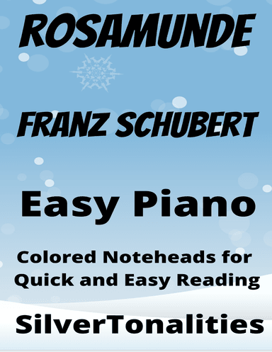 Rosamunde Easy Piano Sheet Music with Colored Notation (arr. SilverTonalities)