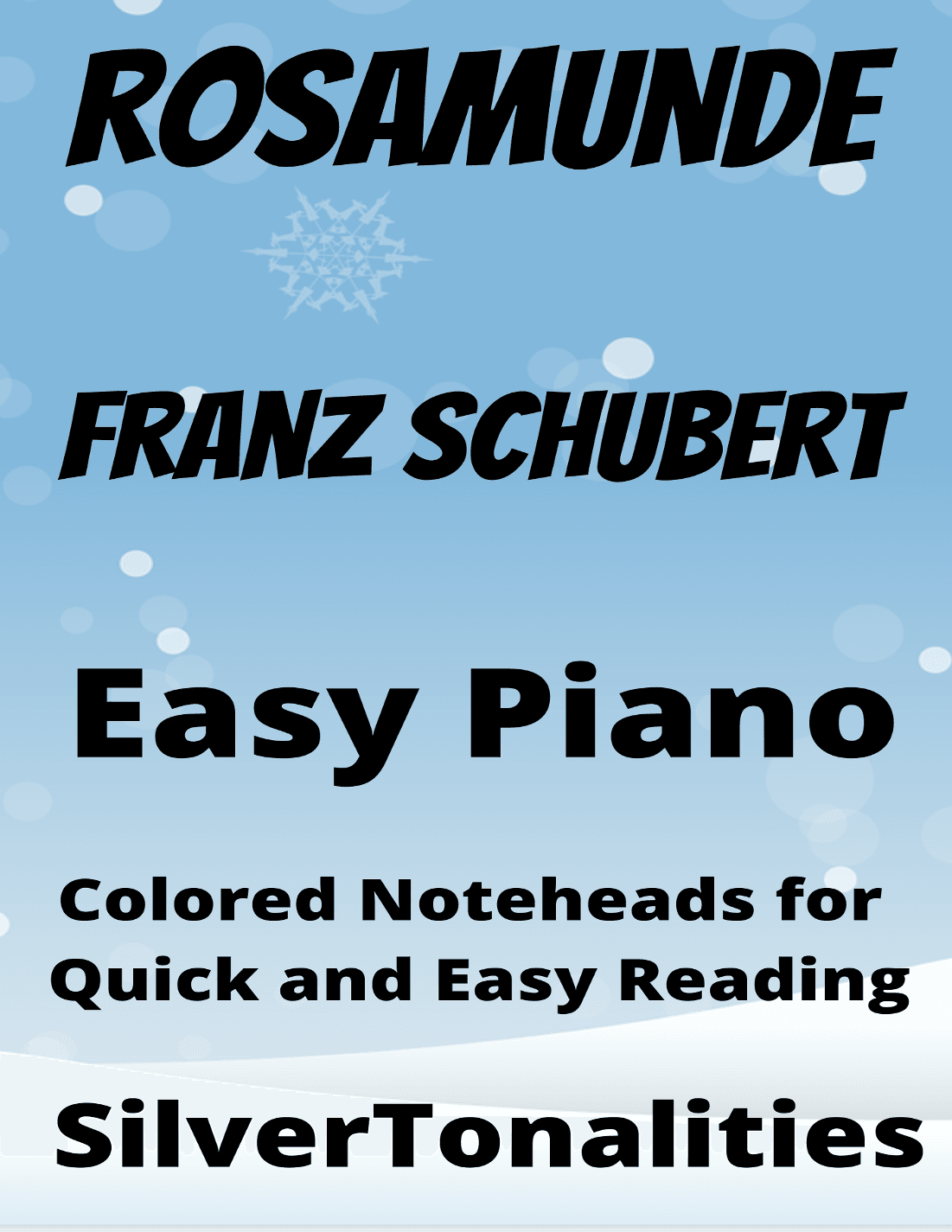 Rosamunde Easy Piano Sheet Music with Colored Notation (arr. SilverTonalities)