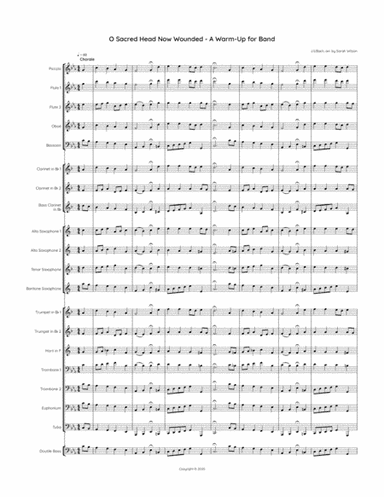 Warm-up for Concert Band in Eb - Bach Chorale Arrangement - O Sacred Head (arr. Sarah Wilson)