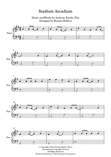 Stadium Arcadium (arr. Roxana Belibou)