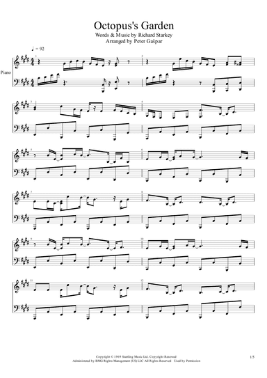 Octopus's Garden (arr. Peter Gašpar)