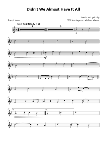 Didn't We Almost Have It All (arr. David Lartey)