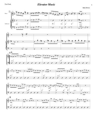 Elevator Music  Lead Sheet