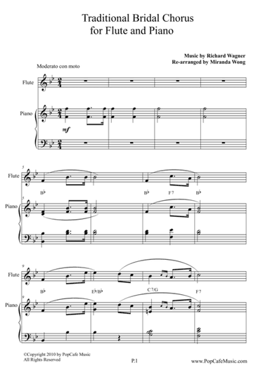 Traditional Bridal Chorus for Flute & Piano (arr. Miranda Wong)