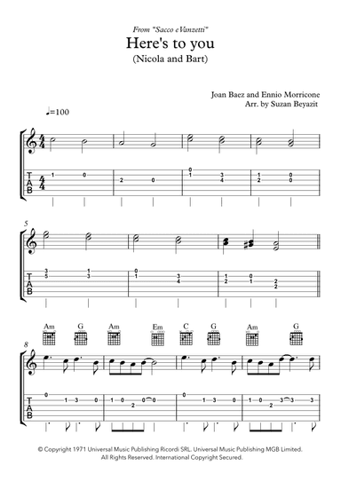 Here's To You (arr. Suzan Beyazit)