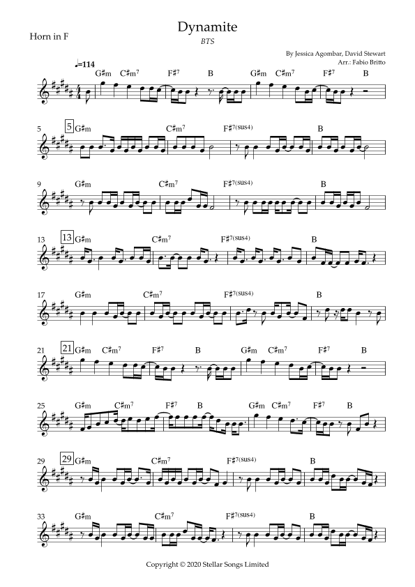 Dynamite (arr. Fabio Britto)