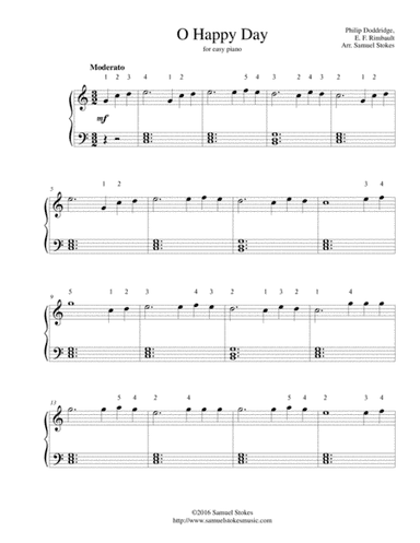 O Happy Day - for easy piano (arr. Samuel Stokes)