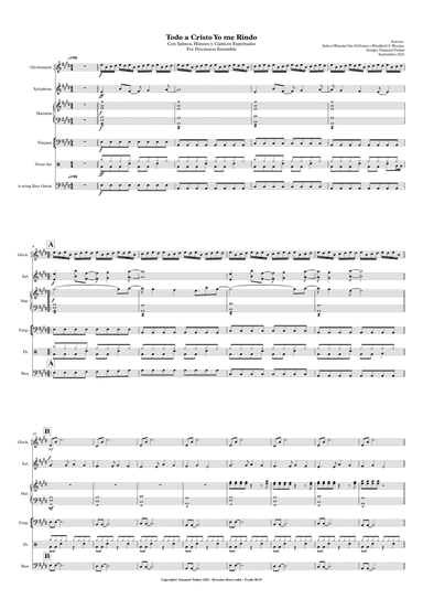 Toda a Cristo Percusion (arr. Emanuel Tudare)