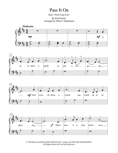 Pass It On (arr. Ellen F. Stephenson)