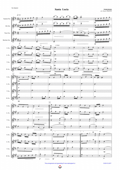 Santa Lucia (arr. Josef STASTNY)