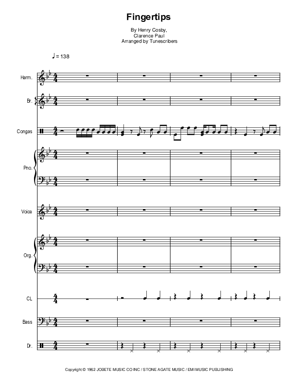 Fingertips (arr. Tunescribers)