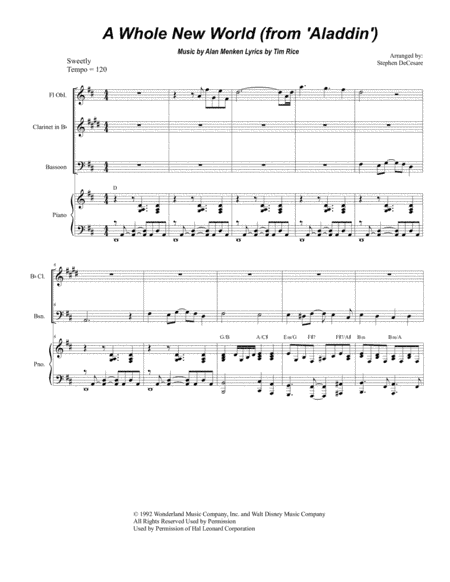 A Whole New World (from 'Aladdin') (arr. Stephen DeCesare)