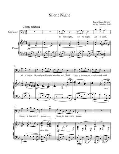 Silent Night - Baritone and Piano (arr. Geoffrey Loff)