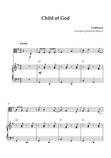 Child of God (arr. Kaiserin Rebecca)