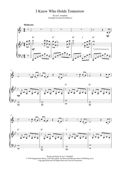 I Know Who Holds Tomorrow (arr. Kaiserin Rebecca)