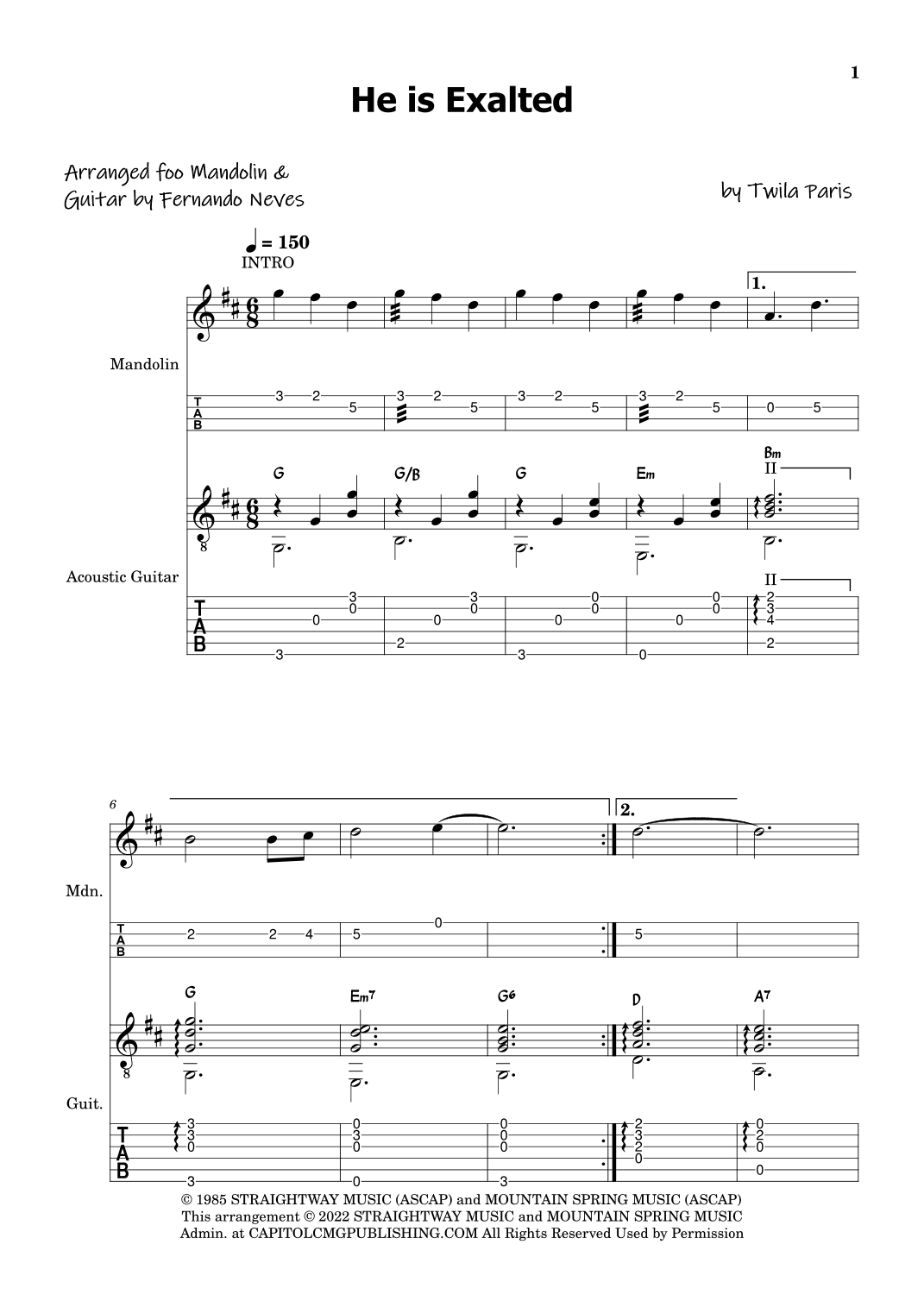 He Is Exalted (arr. FERNANDO LUIZ NEVES)
