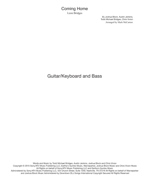 Coming Home (arr. Mark McCarron)