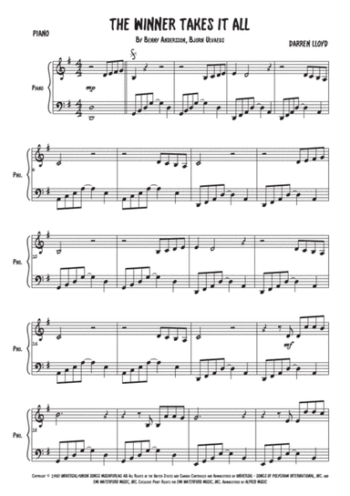 The Winner Takes It All (arr. Darren Lloyd)