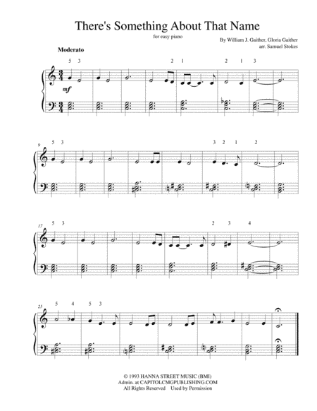 There's Something About That Name (arr. Samuel Stokes)
