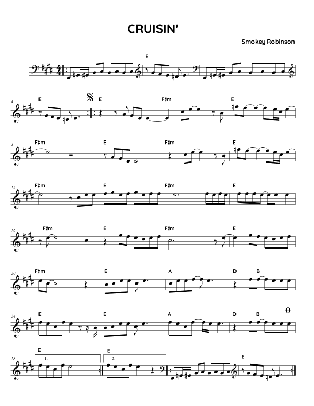 Cruisin' (arr. Fake book Guy)