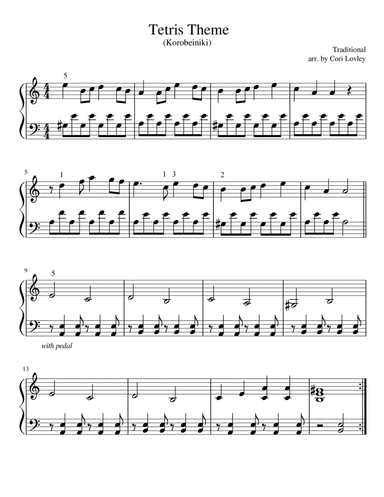 Tetris Theme (Korobeiniki) (arr. Cori Lovley)