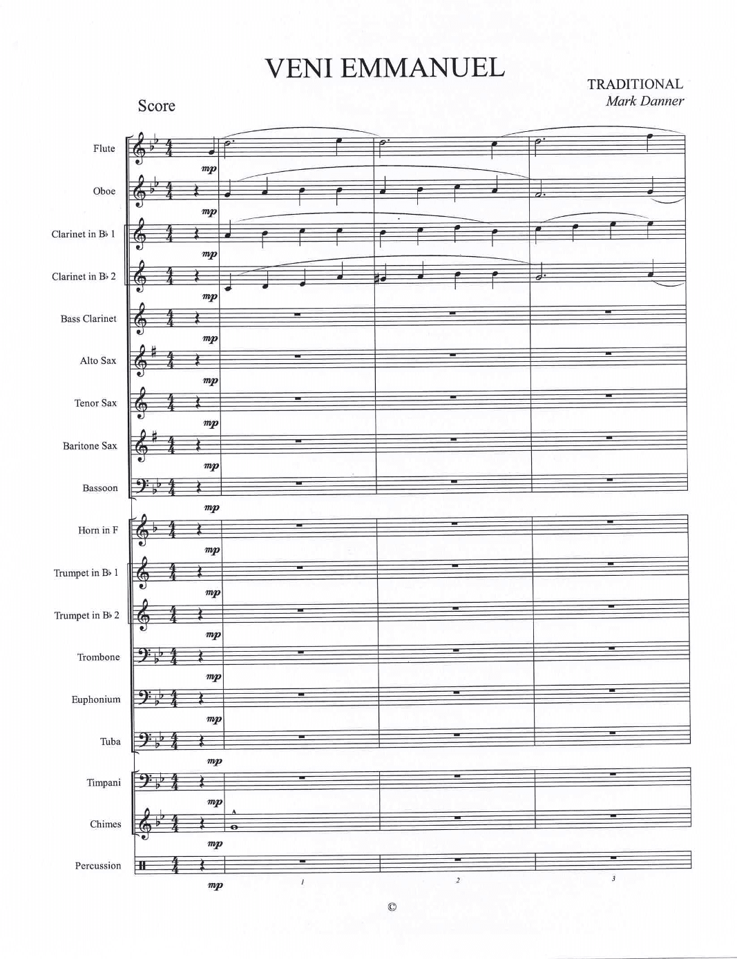 O COME O COME EMMANUEL (VENI EMMANUEL) (arr. Mark Danner)