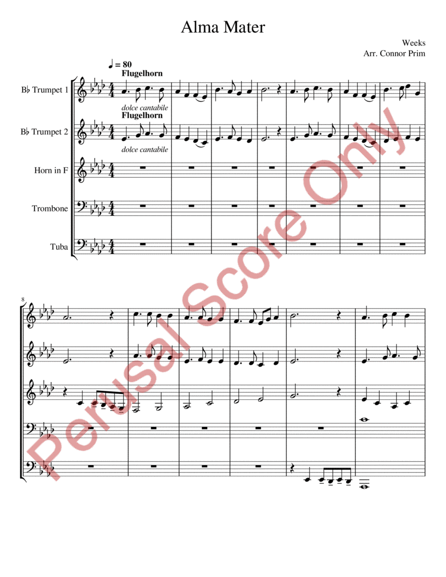 Alma Mater (Far Above Cayuga's Waters) (arr. Connor Prim)
