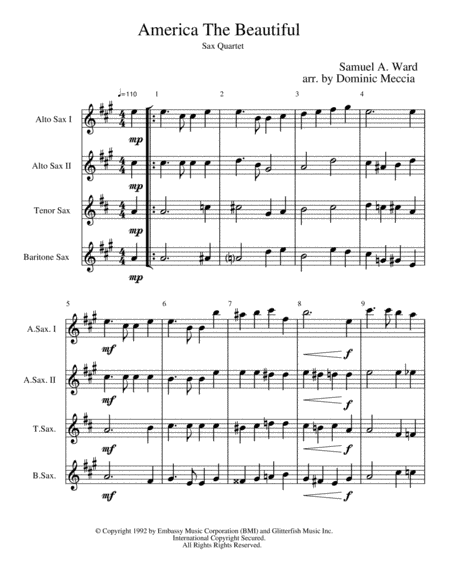 America The Beautiful (arr. Dominic Meccia)