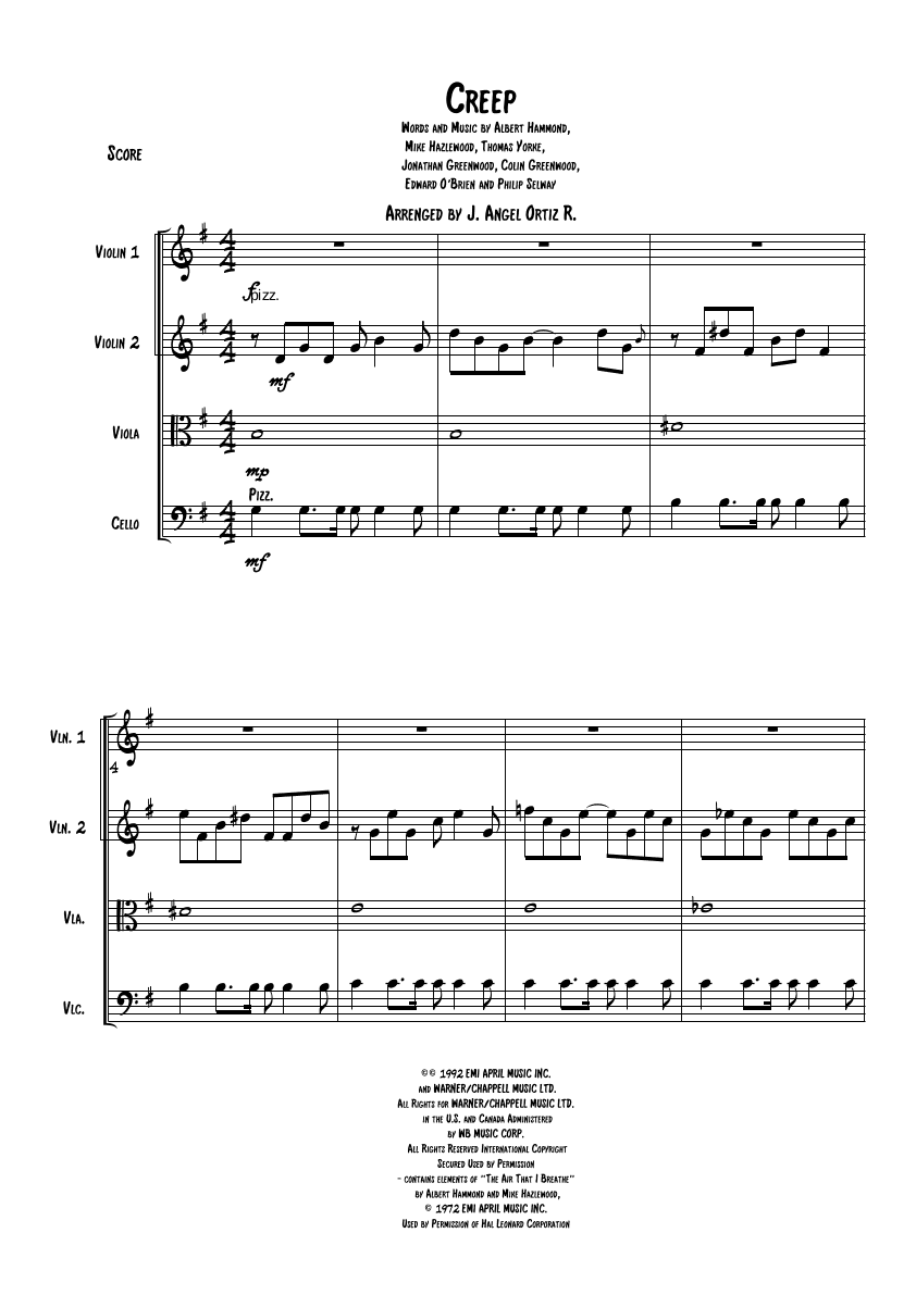 Creep (arr. José angel Ortiz ramirez)
