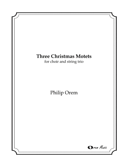 Three Christmas Motets