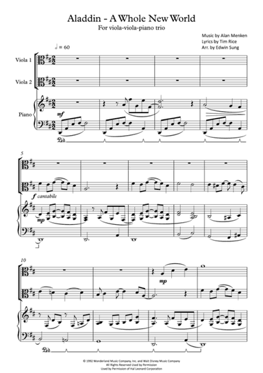 A Whole New World (from 'Aladdin') (arr. Edwin Sung)