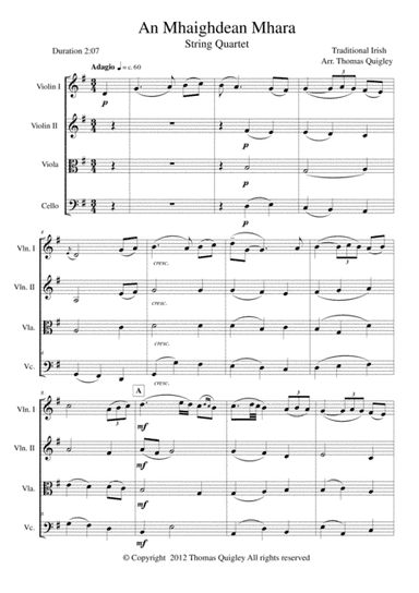 An Mhaighdean Mhara (arr. Thomas Quigley)