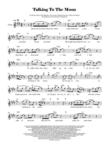 Talking To The Moon (arr. Henrique F Mangoni)