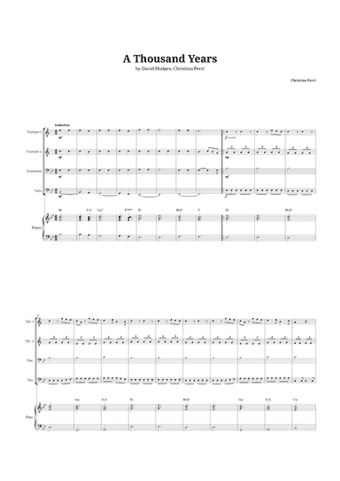 A Thousand Years (arr. Langanho)