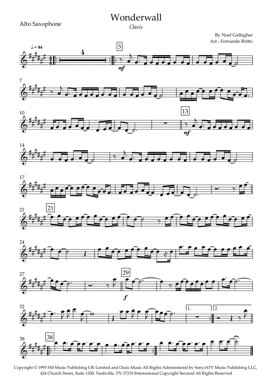 Wonderwall (arr. Fernando Britto)