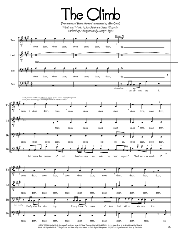 The Climb (arr. Larry Wright)