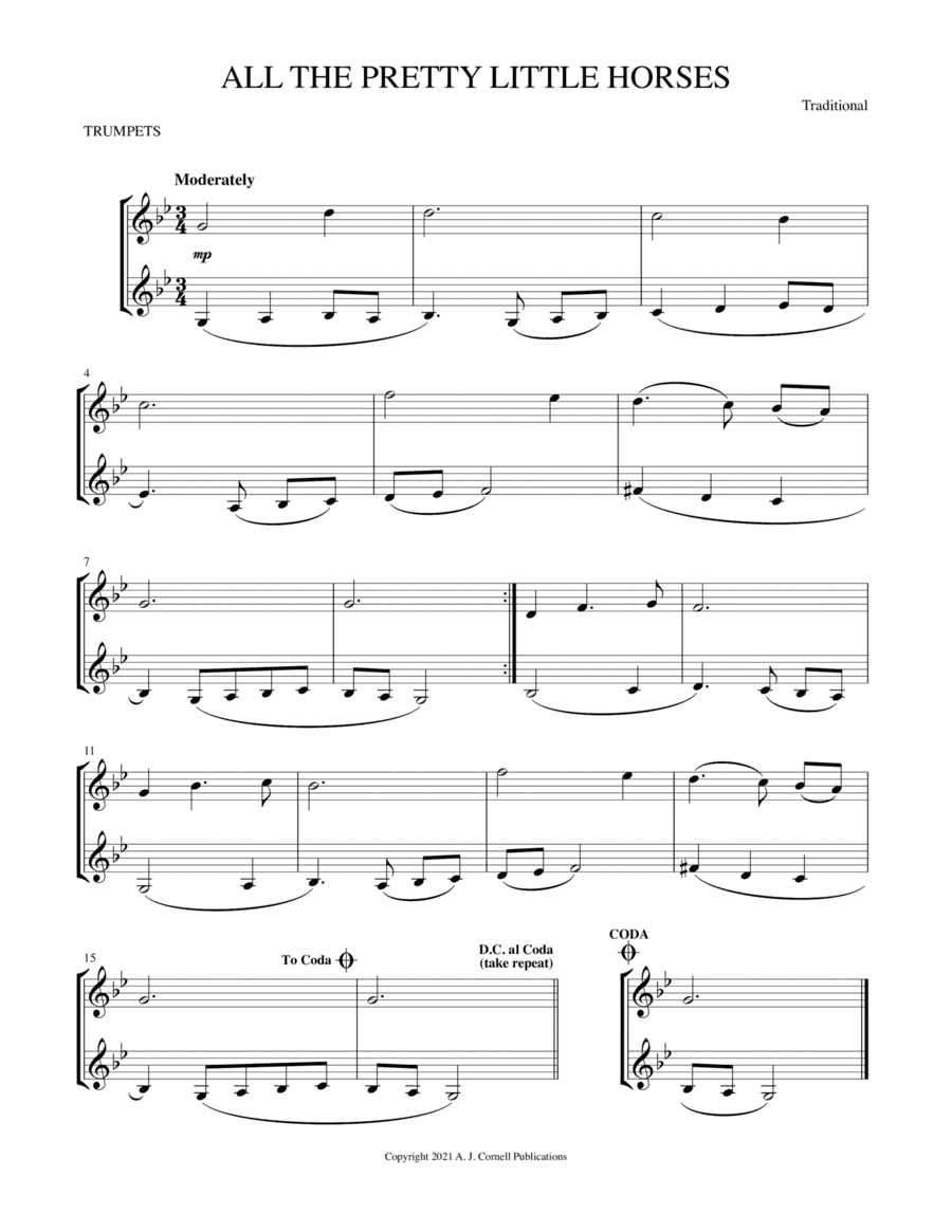 All the Pretty Little Horses (arr. Mark Phillips)
