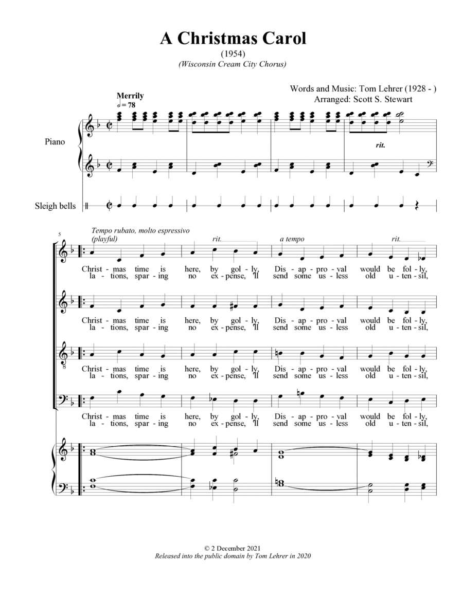 A Christmas Carol (A secular novelty Christmas tune) (arr. Scott S. Stewart)