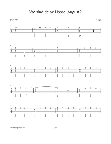 Wo sind deine Haare, August (arr. Bettina Schipp)