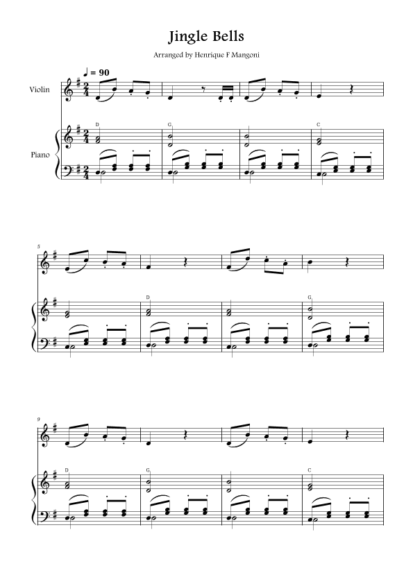 Jingle Bells (arr. Henrique F Mangoni)