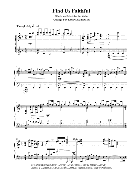 Find Us Faithful (arr. Linda Scholes)