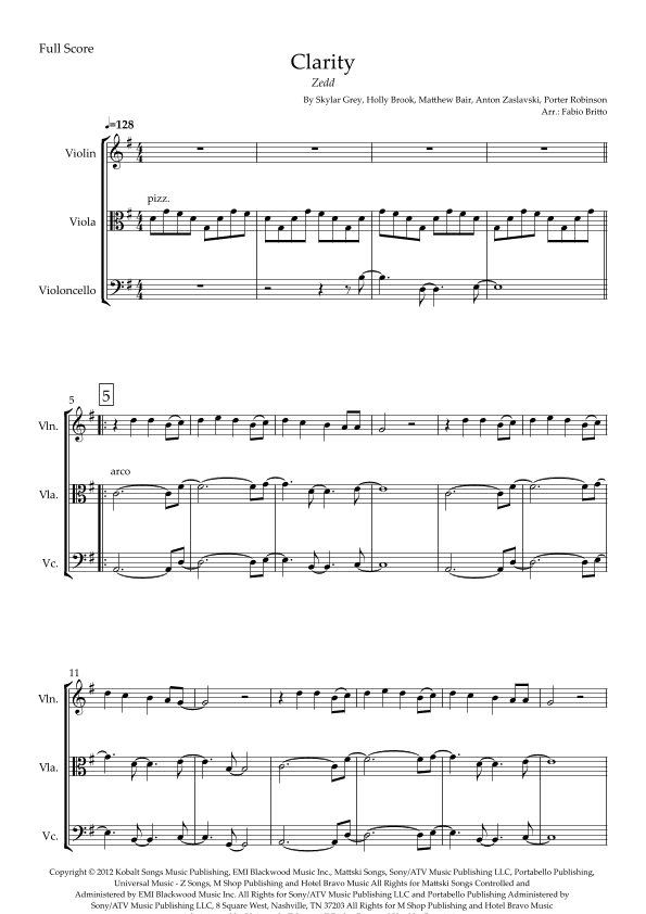 Clarity (arr. Fabio Britto)