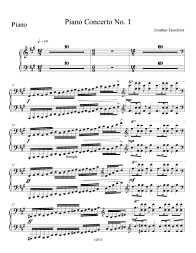 Piano Concerto No. 1; Piano I, mov I (four hand reduction)