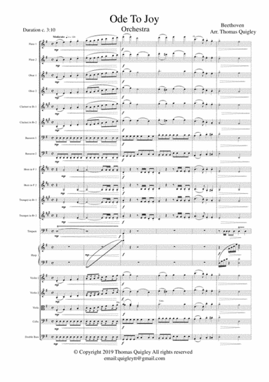 Ode To Joy (arr. Thomas Quigley)