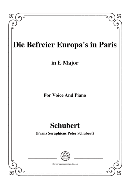 Schubert-Die Befreier Europas in Paris(The Liberators of Europe in Paris),D.104,in E Major (arr. MSM)