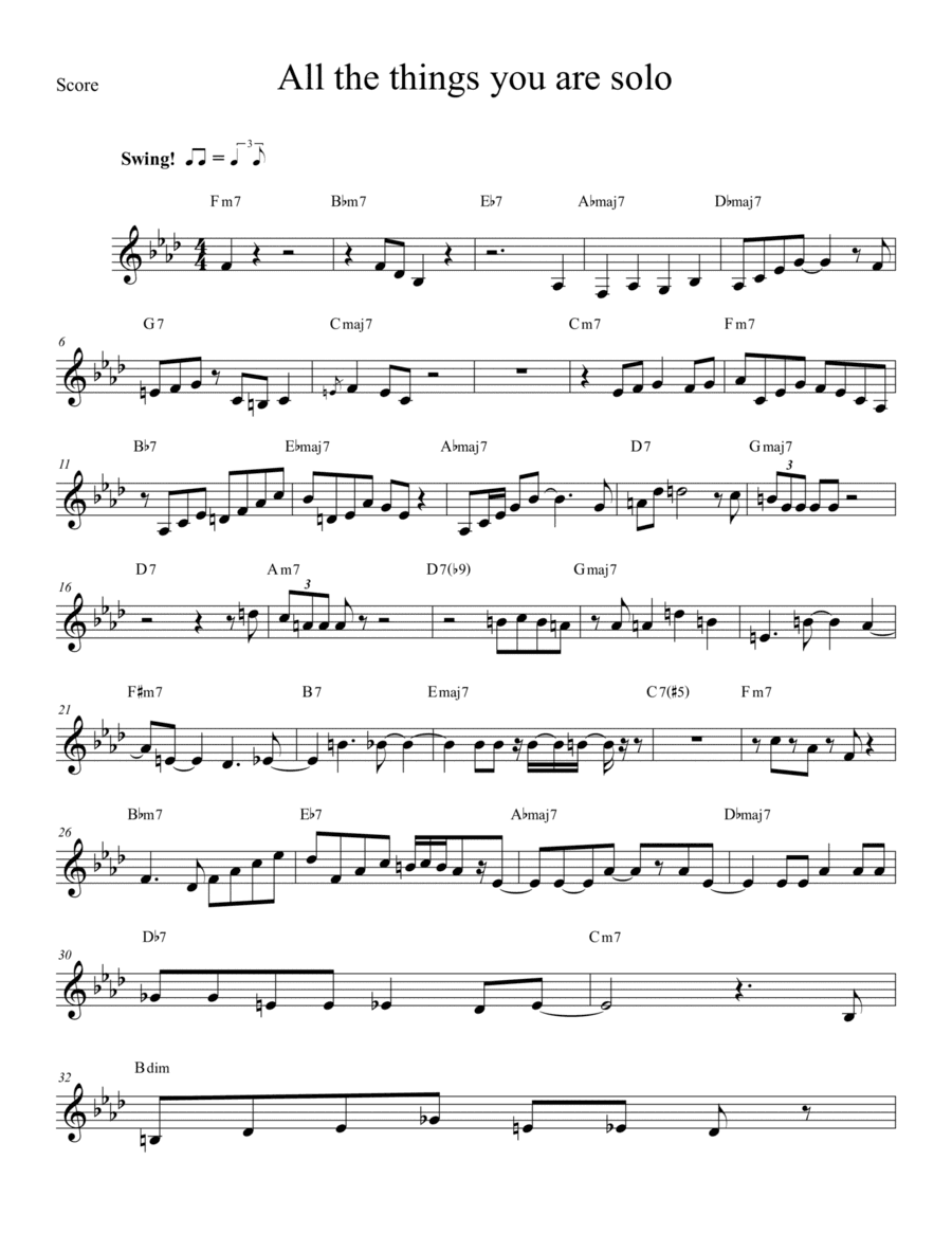 All The Things You Are (arr. Gabriel Busarello)