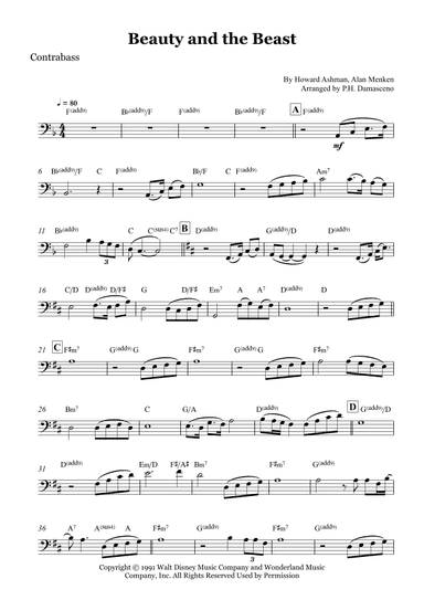 Beauty And The Beast (arr. P.H. Damasceno)